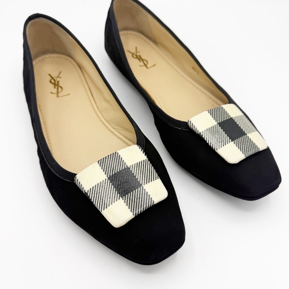 YSL Holly Ballerina Flat Shoes Old Money Quiet Luxury 40.5